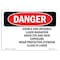Signmission OSHA Danger, Visible And Invisible Laser Radiation, 10in X 7in Decal, 10" W, 7" H, Landscape OS-DS-D-710-L-1411 - alternate 1